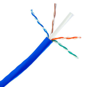 CAT 5e U/UTP CMR w/ CMX Indoor/Outdoor Cable, 1000 FT Pull Box; WHITE