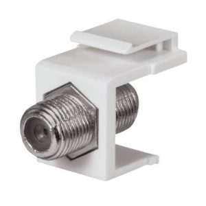 Keystone Jack w/ 1 GHZ F-Connector, White, UL
